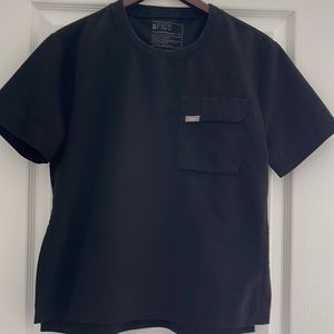 Figs black scrub top